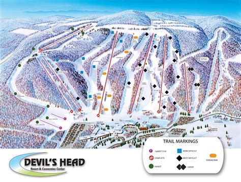 Devil's head ski hill - This winter, check out Devil's Head resort's 30 ski trails with 30 percent of the trails set aside for beginner skiers and riders, 40 percent available to the intermediate skier, and 30 percent ready for the advanced skiers. Check out these low prices for your ski vacation to Devil's Head Resort in Wisconsin.